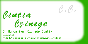 cintia czinege business card